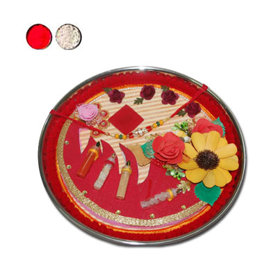 "Rakhi Thali - RT-2340 A -code 011 - Click here to View more details about this Product